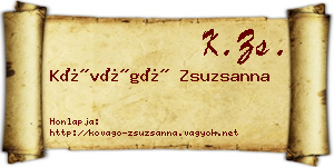 Kővágó Zsuzsanna névjegykártya